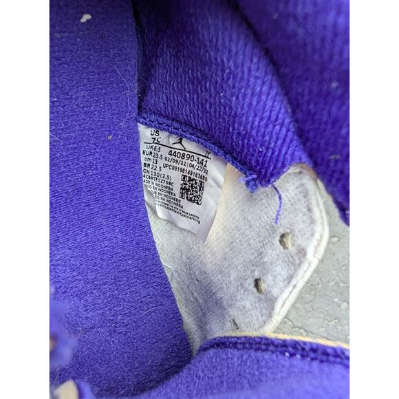 Air Jordan Retro 5 TD “Dark Concord” Sie 7c Toddlers Purple 440890-141 - Picture 7 of 8